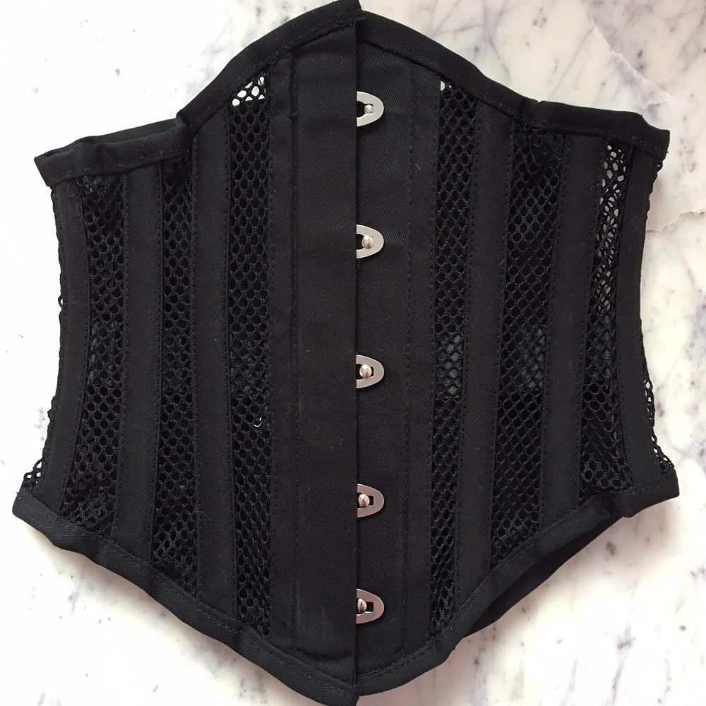 Corset Story Black Mesh Waspie Corset